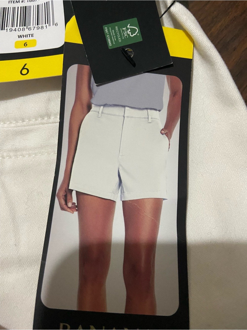 Banana Republic White High-Rise Cotton Bermuda Shorts Sz: 6